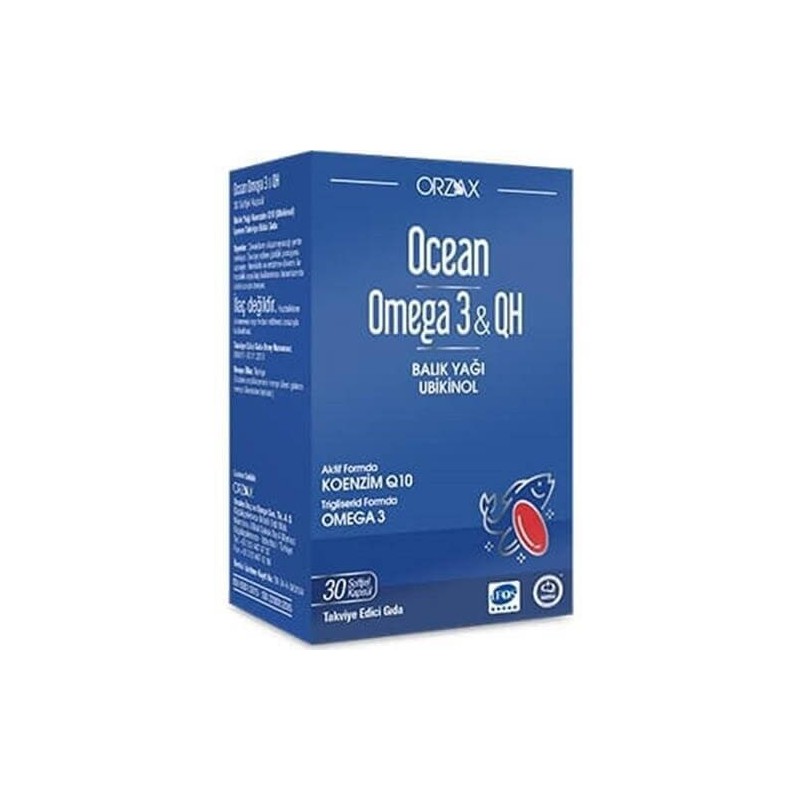 Ocean Omega 3 & QH Takviye Edici Gıda 30 Kapsül