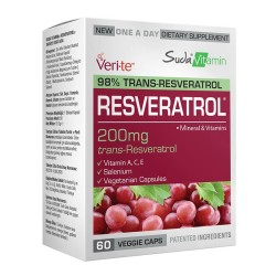 Suda Vitamins Resveratrol 200 mg 60 Vegi Kapsül