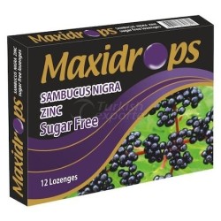 Maxidrops Sambucus Karamürver & Çinko 12 Pastil