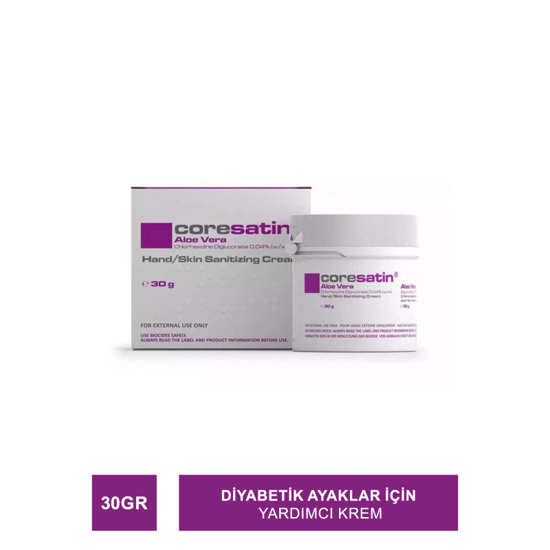 Coresatin Aloe Vera Mor Krem Kavanoz 30 gr (S.K.T 02-2023)