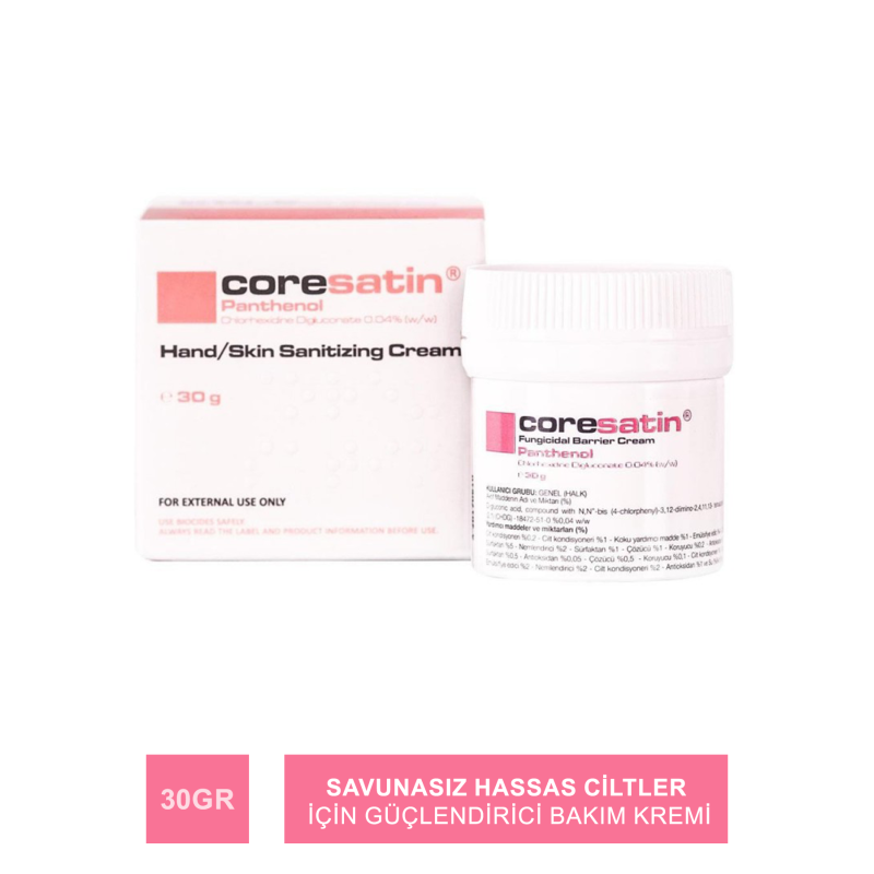Coresatin  Panthenol Pembe Krem Kavanoz 30 gr