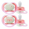 Philips Avent Ultra Air Night 6-18 Ay 2'li Emzik -  Kız ( SCF376/22 )