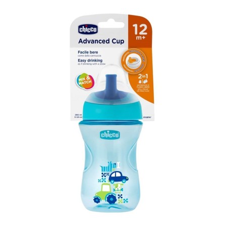 Chicco Advanced Cup Pipetli Eğitim Bardağı 12 Ay+ Mavi