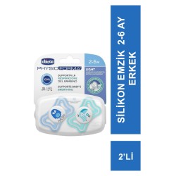 Chicco PhysioForma Light Silikon Emzik 2li 2-6 Ay Erkek