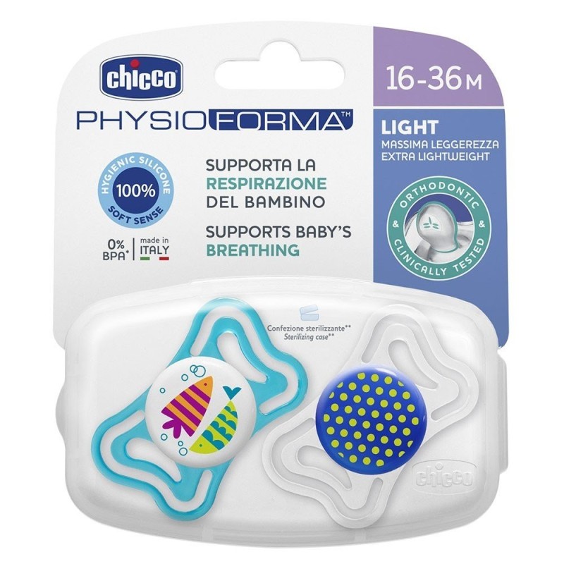 Chicco PyhsioForma Light Silikon Emzik 2li 16-36 Ay Erkek