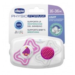Chicco PyhsioForma Light Silikon Emzik 2li 16-36 Ay Kız