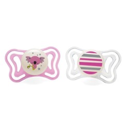 Chicco PhysioForma Light Gece Parlayan Silikon Emzik 2li 6-16 Ay Kız