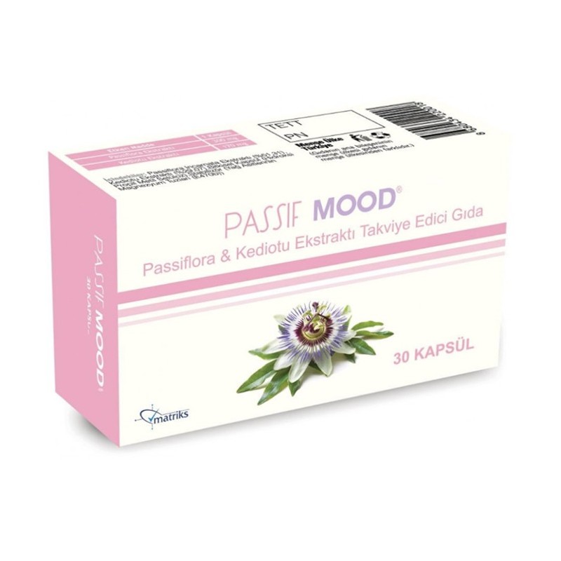 Passif Mood  Passiflora Ekstraktı Takviye Edici Gıda 30 Kapsül