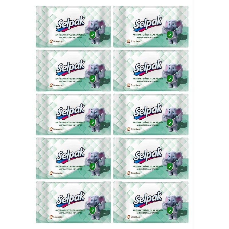 Selpak Antibakteriyel Islak Cep Mendili 10lu Paket Selpak Antibakteriyel Islak Cep Mendili 10lu Paket