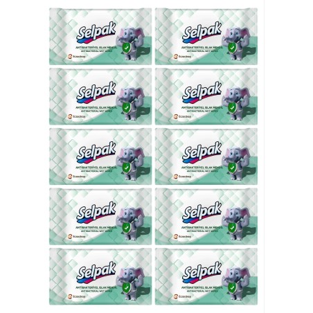 Selpak Antibakteriyel Islak Cep Mendili 10lu Paket