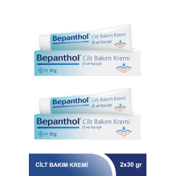 Bepanthol Cilt Bakım Kremi 30 gr - 2 Adet (S.K.T 10-2023)