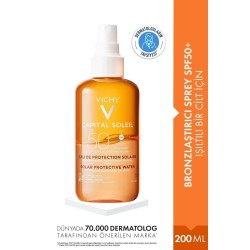 Vichy Capital Soleil SPF 50 Solar Protective Water Bronzlaştırıcı Güneş Koruyucu Sprey 200 ml