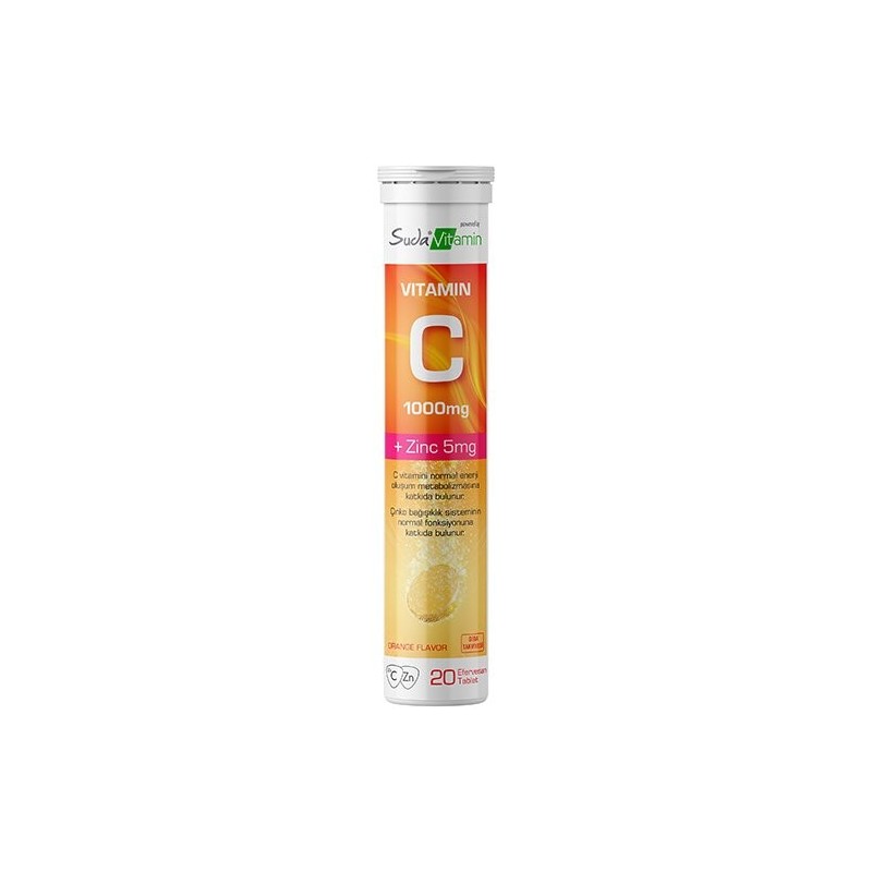 Suda Vitamin Vitamin C 1000mg + Zinc 5mg 20 Efervesan