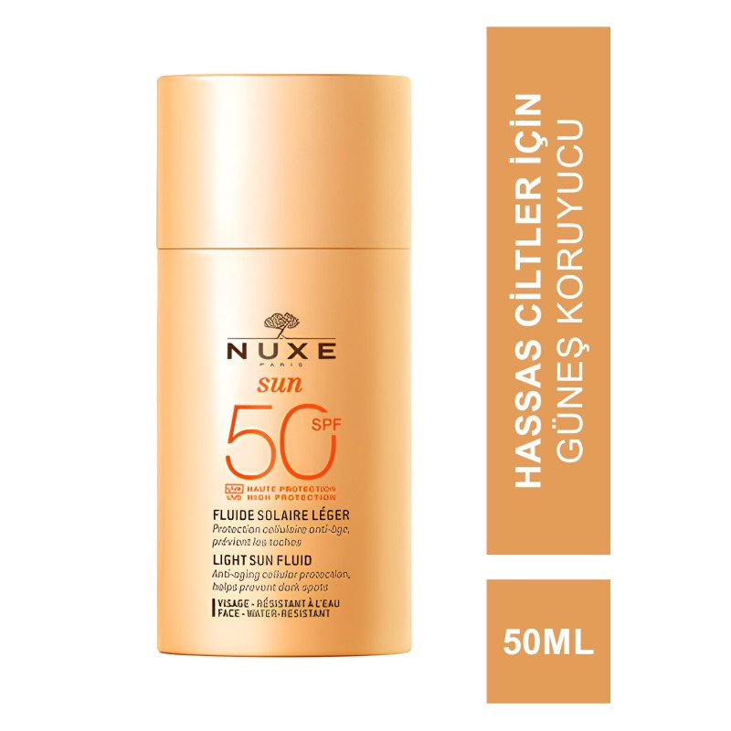 Nuxe Sun Spf 50 Light Fluid High Protection Hafif Dokulu Güneş Kremi 50 ml Nuxe Sun Spf 50 Light Fluid High Protection Hafif Dokulu Güneş Kremi 50 ml