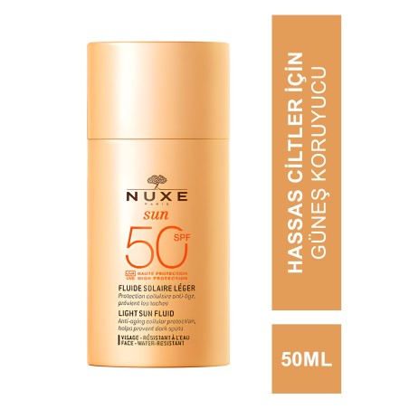Nuxe Sun Spf 50 Light Fluid High Protection Hafif Dokulu Güneş Kremi 50 ml
