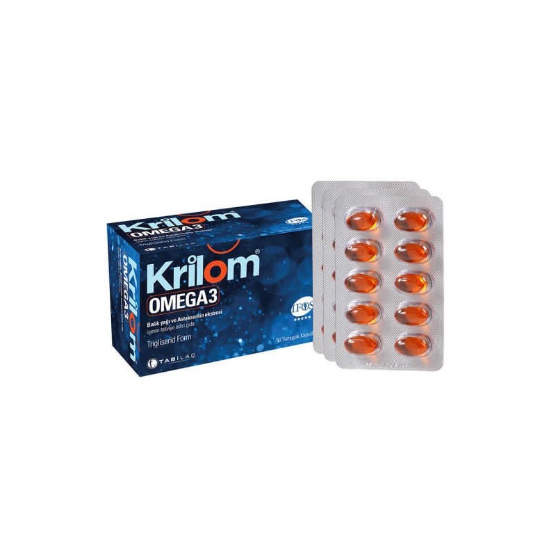 Krilom Omega-3 Astaksantin Soft Jel 50 Kapsül Krilom Omega-3 Astaksantin Soft Jel 50 Kapsül