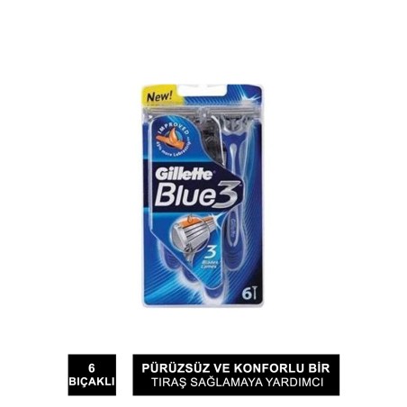 Gillette Blue 3 Kullan At 6'lı Traş Bıçağı