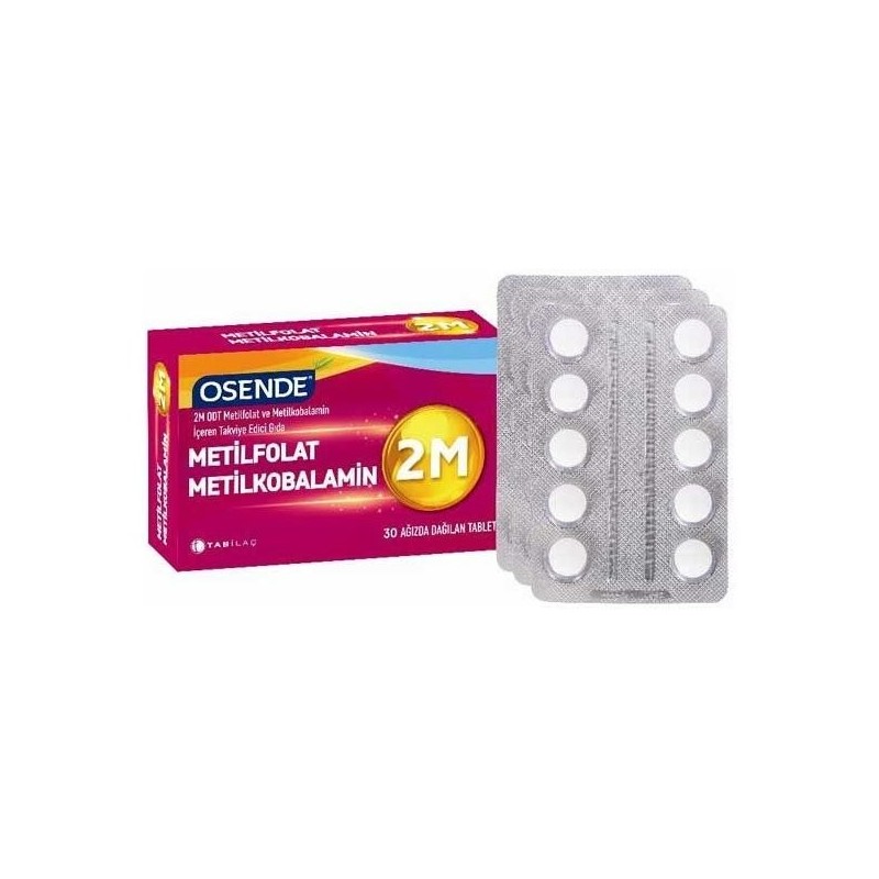 Osende 2M Metilfolat Metilkobalamin 30 Tablet