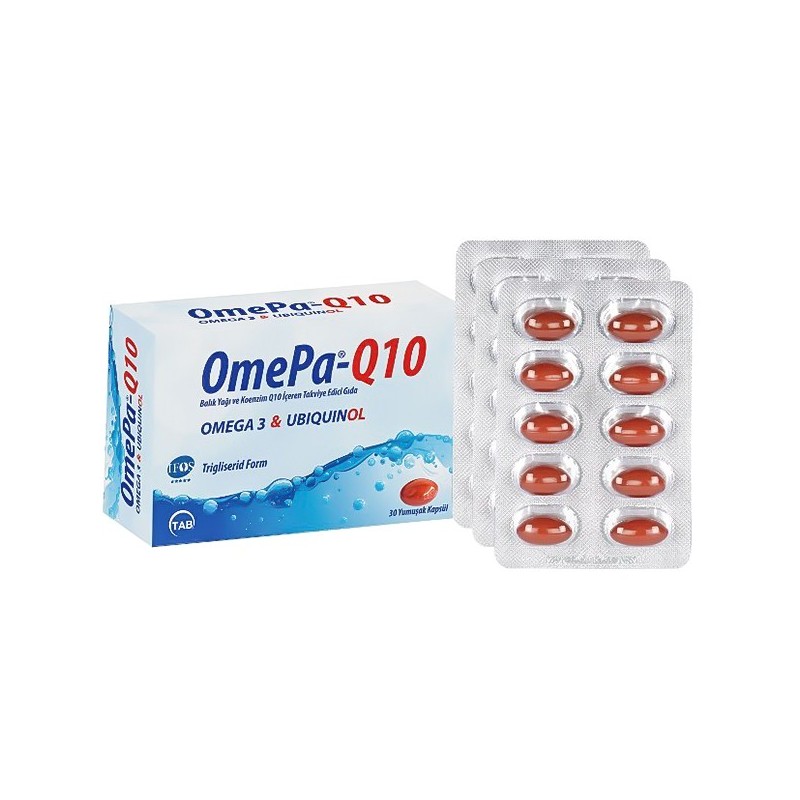 Omepa-Q10 Omega3 Ubiquinol 30 Kapsül Omepa-Q10 Omega3 Ubiquinol 30 Kapsül