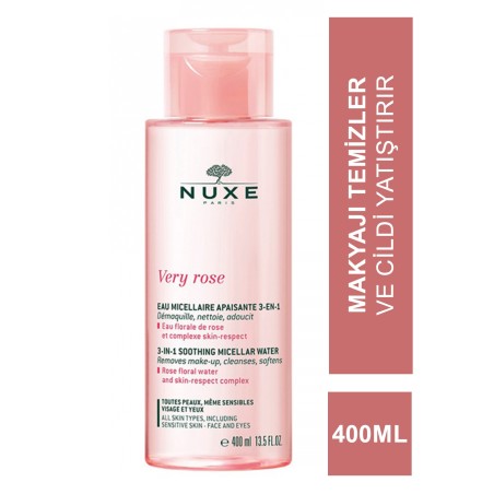 Nuxe Very Rose 3-In 1 Soothing Micellar Water - Temizleme Suyu 400 ml