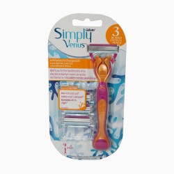 Gillette Venus Simply Kadın Tıraş Makinesi ve 3 Yedek Tıraş Bıçağı