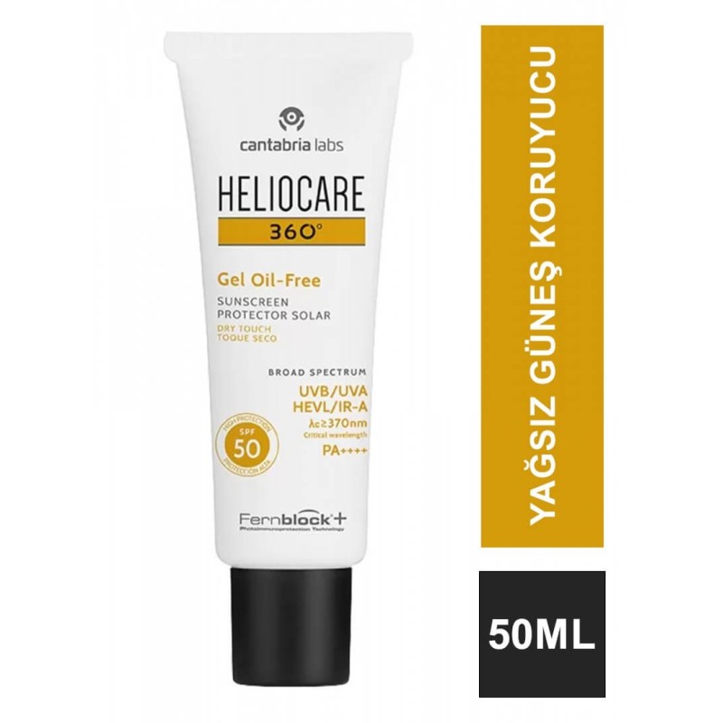 Heliocare 360 Oil Free SPF+50 Jel Yağsız Güneş Koruyucu 50 ml Heliocare 360 Oil Free SPF+50 Jel Yağsız Güneş Koruyucu 50 ml
