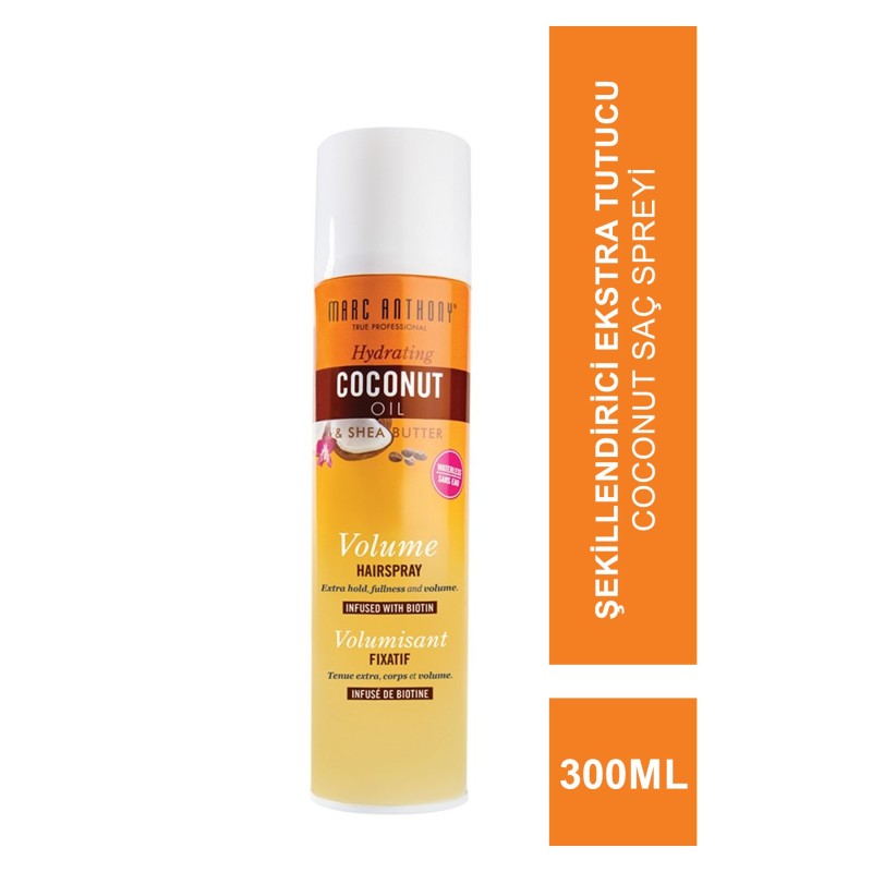 Marc Anthony Coconut Oil & Shea Butter Volume Hair Spray ( Şekillendirici Ekstra Tutucu Coconut Saç Spreyi ) 300ml