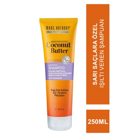 Marc Anthony Coconut Butter Blondes Hydrating Shampoo Sarı Saçlara Özel Işıltı Veren Şampuan 250 ml