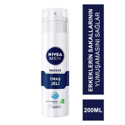 Nivea For Men Sensitive Hassas Ciltler için Traş Jeli 200 ml