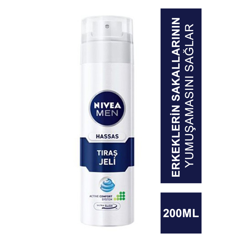Nivea For Men Sensitive Hassas Ciltler için Traş Jeli 200 ml Nivea For Men Sensitive Hassas Ciltler için Traş Jeli 200 ml