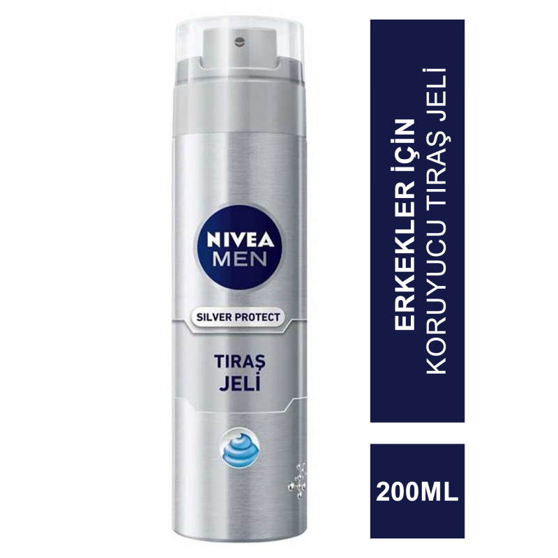 Nivea For Men Silver Protect Traş Jeli 200 ml Nivea For Men Silver Protect Traş Jeli 200 ml