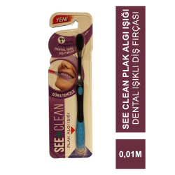 Dentiste See Clean Plak Algı Işığı Dental Işıklı Diş Fırçası - Mavi
