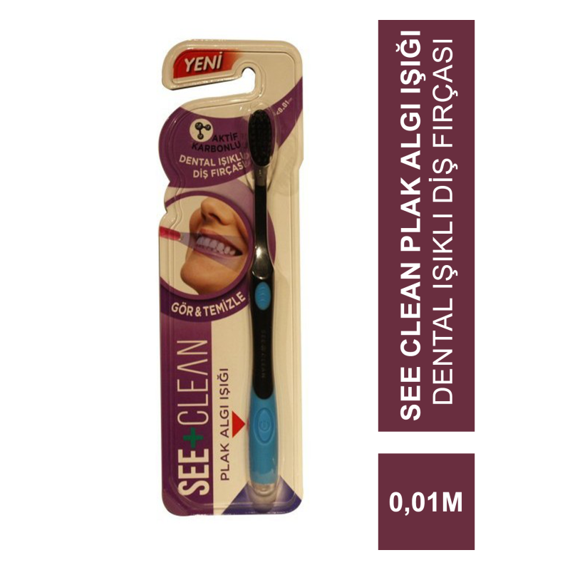 Dentiste See Clean Plak Algı Işığı Dental Işıklı Diş Fırçası - Mavi