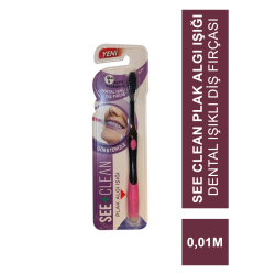 Dentiste See Clean Plak Algı Işığı Dental Işıklı Diş Fırçası - Pembe