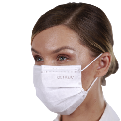 Dentac T-Mask 3 Katlı Cerrahi Yüz Maskesi Beyaz 10 Adet