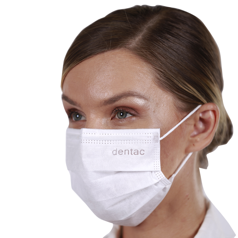 Dentac T-Mask 3 Katlı Cerrahi Yüz Maskesi Beyaz 10 Adet