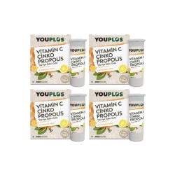 Youplus Vitamin C Çinko Propolis 20 Efervesan Tablet X 4 ADET