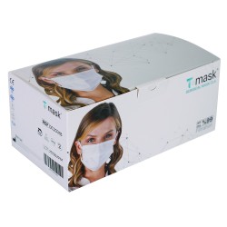 Dentac T-Mask 3 Katlı Cerrahi Yüz Maskesi Beyaz 50 Adet