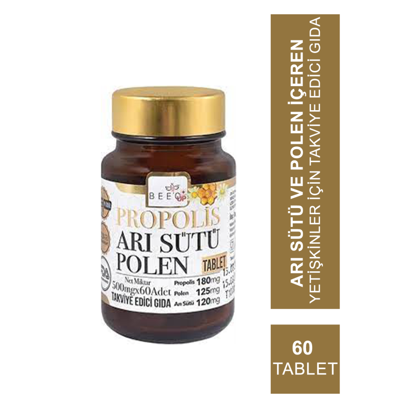 Beeo Up Propolis Arı Sütü Polen Yetişkin 60 Tablet (S.K.T 02-2025) Beeo Up Propolis Arı Sütü Polen Yetişkin 60 Tablet (S.K.T 02-2025)