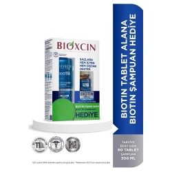 Bioxcin Biotin 5000 Mcg 60 Tablet + Biotin Şampuan 300 ml  Kofre