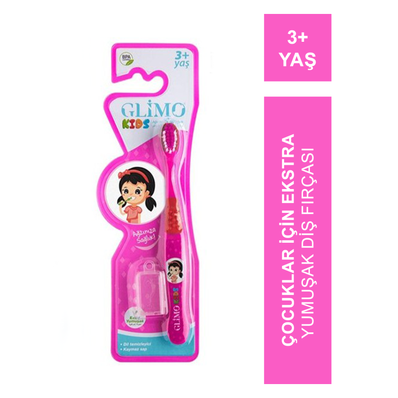 Glimo Kids Ekstra Yumuşak Diş Fırçası 3+ Yaş ( Kız )