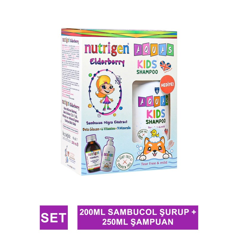 Nutrigen Kara Mürver Şurup 200 ml ( Aquas Kids Şampuan Hediye ) Nutrigen Kara Mürver Şurup 200 ml ( Aquas Kids Şampuan Hediye )