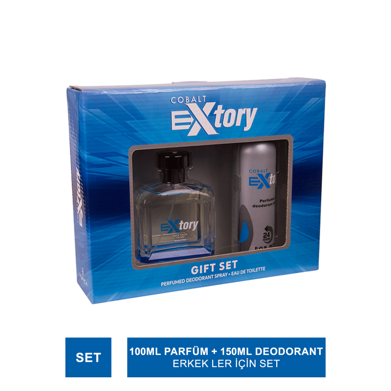 Extory Cobalt Men 100 ml Edt + 150 ml Deodorant Extory Cobalt Men 100 ml Edt + 150 ml Deodorant