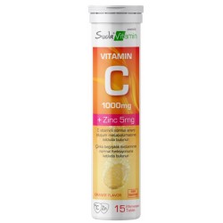 Suda Vitamin Vitamin C 1000mg + Zinc 5mg 15 Efervesan