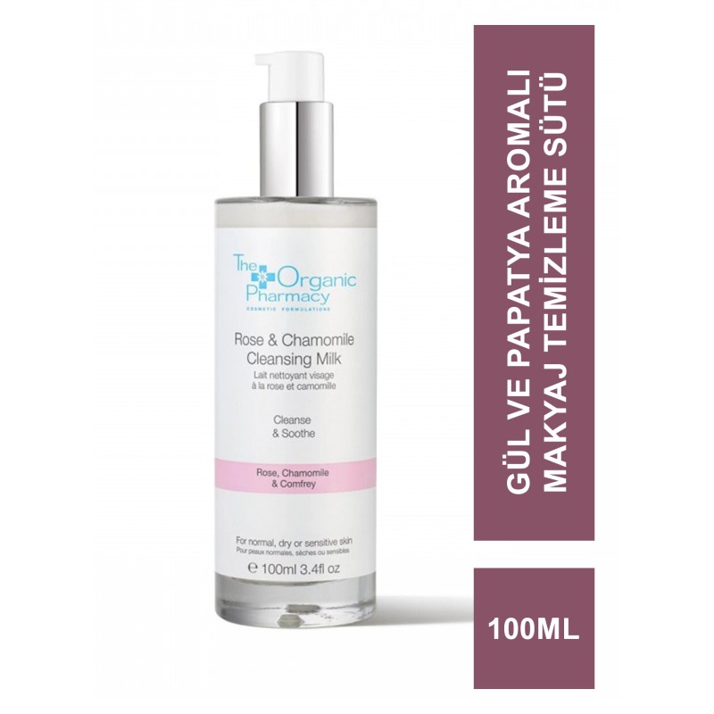 The Organic Pharmacy Rose & Chamomile Cleansing Milk 100ml The Organic Pharmacy Rose & Chamomile Cleansing Milk 100ml