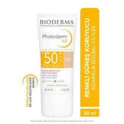 Bioderma Photoderm Ar Hassas, Rozalı Ciltler Yüksek Korumalı Renkli SPF50+ Güneş Kremi 30 ml