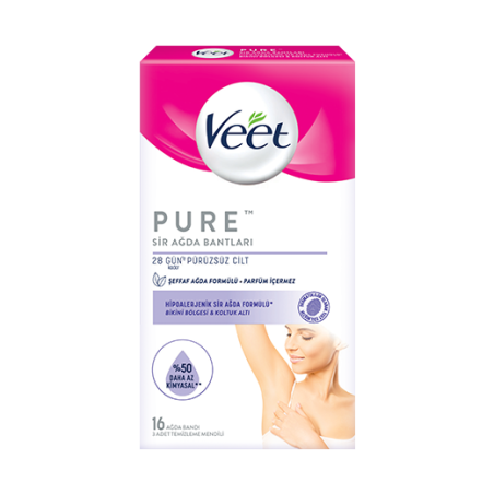 Veet Pure Hipoalerjenik Bikini & Koltuk Altı Sir Ağda Bantları 16 Adet