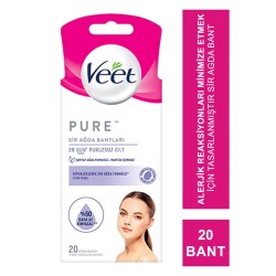 Veet Pure Hipoalerjenik  Yüze Özel Sir Ağda Bantları 20'li