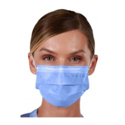 Dentac T-Mask 3 Katlı Renkli Cerrahi Yüz Maskesi Mavi 50 Adet