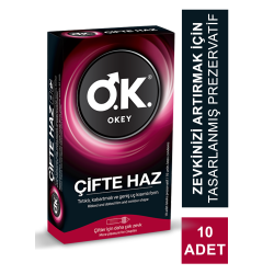 Okey Çifte Haz Prezervatif 10'lu